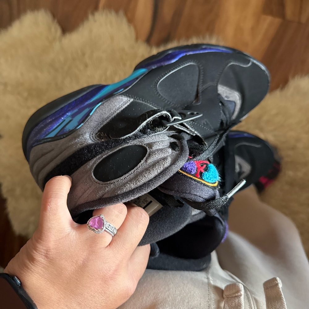 Jordan 8 Retro Aqua Sneakers - Picture 3 of 5